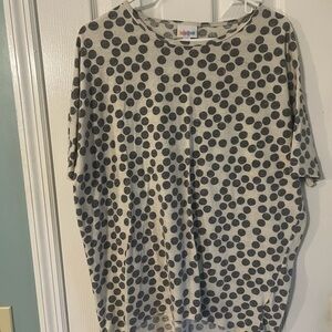 LuLaRoe Gray Polka Dot Tunic